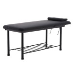 Κρεβάτι Μασάζ Φυσικοθεραπείας Σταθερό Μεταλλικό SuperOrtho Black με ανύψωση πλάτης εξεταστικό